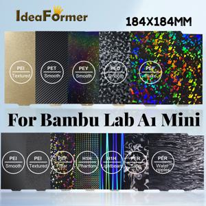 Bambu Lab A1 미니 빌드 플레이트 양면 H1H PEY PEO PET PEF 베드 용수철 강판 페이 시트, Bamblab A1 미니용 184x184