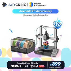 ANYCUBIC Kobra 3 콤보 멀티 컬러 FDM 3D 프린터, 최대 600 mm/s 인쇄 속도, 빌드 사이즈 250mm x 250mm x 260mm, 4-8 컬러 인쇄