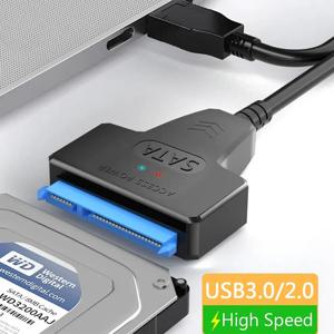 2.5인치 외장 HDD SSD 하드 드라이브용 최대 6Gbps의 SATA-USB 3.0 / 2.0 케이블 SATA 3 22핀 어댑터 USB 3.0-SATA III 코드