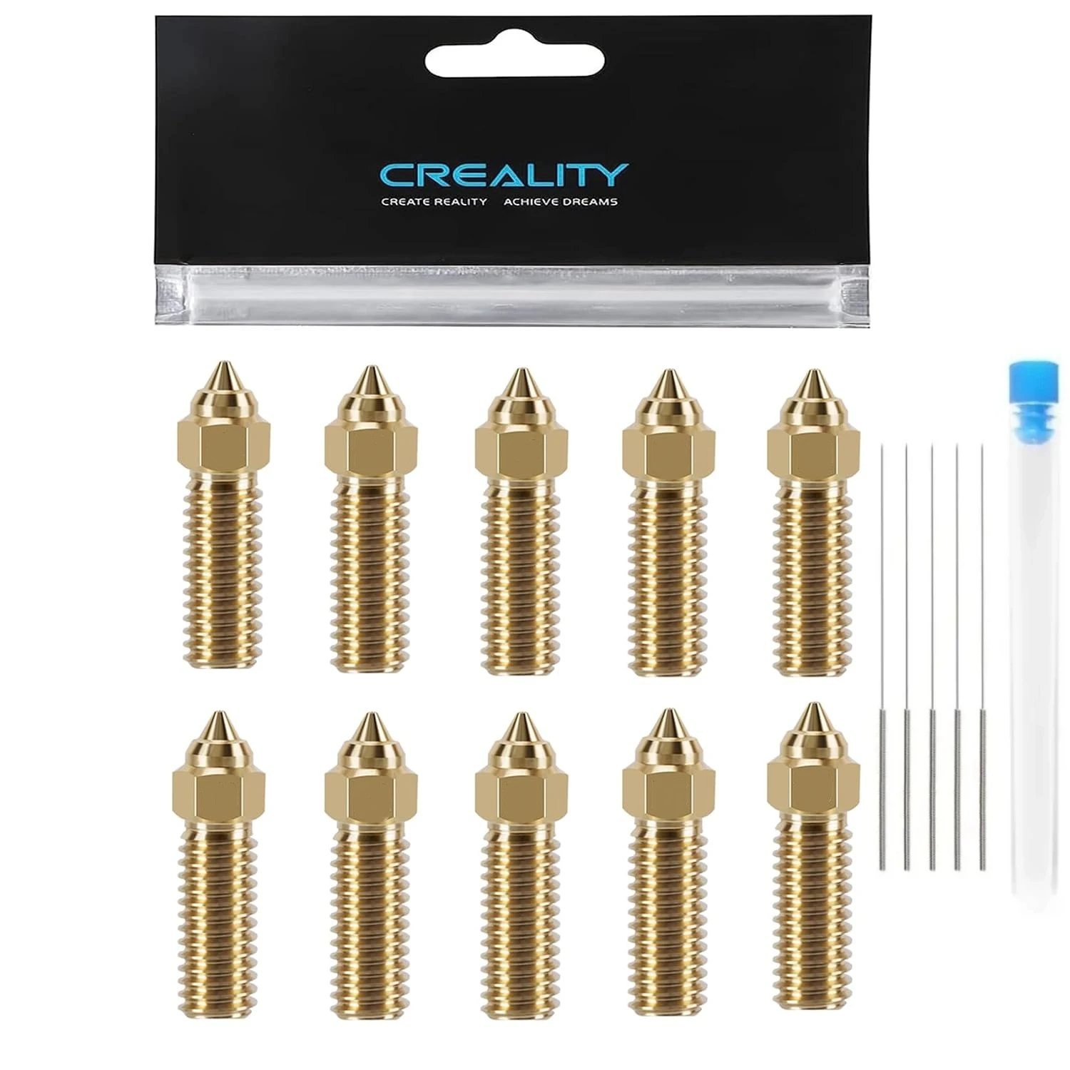 Creality K1 황동 노즐 키트, 3D 프린터 고속 노즐 키트, K1, K1 Max, Ender 3 V3 KE, CR-10 SE, CR-M4, 10PCs