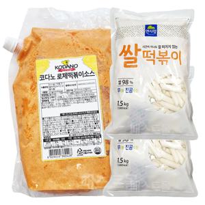 이거다 코다노 로제떡볶이소스 2kg + 쌀 떡볶이 1.5kg 2개 세트