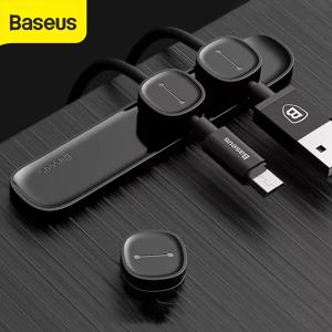 Baseus 마그네틱 보호 케이블 클립, 데스크탑 깔끔한 케이블 정리 도구, USB 충전기 케이블 홀더, 케이블 관리