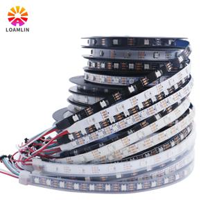 1m 2m 3m 4m 5m WS2812B WS2812 Led 스트립, 30/60/74/96/144 픽셀/Leds/m 개별 주소 지정 스마트 WS2812 IC RGB Led 스트립 DC5V