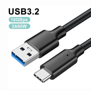 휴대폰용 고속 변속기 데이터 케이블, SSD 하드 디스크, 3A 60W 고속 충전 코드, USB 3.2 Gen2, C타입 3, 2, 10Gbps