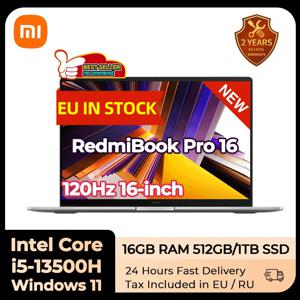 샤오미 레드미북 16 노트북 2024, 인텔 i5-13500H Xe 그래픽, 16GB DDR5 512GB, 1T SSD, 16 인치 120Hz IPS 스크린 노트북 PC, 13 세대