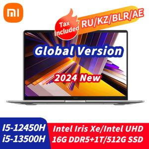 2024 샤오미 레드미 북 16 노트북, 인텔 코어 I5-13500H/I5-12450H 인텔 아이리스 Xe/UHD, 16GB DDR5 + 512G/1TB SSD, 16 인치 노트북 작업 PC