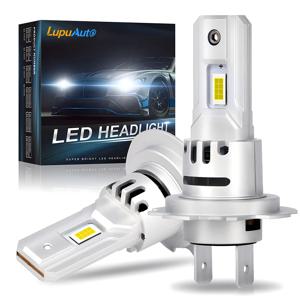 2PC H7 LED 헤드라이트 전구 12V 미니 자동차 헤드 램프 CSP3570 무선 H7 LED 캔버스 오류 무료 20000Lm 6000K 화이트