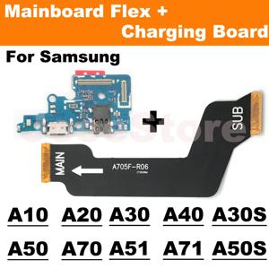 고속 충전기 메인 충전 포트 보드, 마더보드 연결 USB 도크 플렉스 케이블, 삼성 A51 A71 A70 A50 A31 A30 A20 A10 A50S