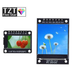 TZT TFT 디스플레이 아두이노용 풀 컬러 LCD 모듈, ST7735 드라이브 IC 80x160 (OLED 아님), 0.96 인치, 1.3 인치 IPS 7P SPI HD 65K