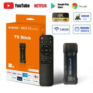 구글 유튜브 넷플릭스 네트워크 미디어 플레이어용 스마트 TV 스틱, 안드로이드 11 OS HDR 미니 TV 박스, 4K, 1080p, 2.4g, 5G 와이파이, MX10