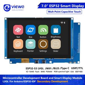 ESP32-S3 터치 디스플레이 개발 보드, 800x480 스크린, 듀얼 코어 프로세서, 16M 플래시 WiFi BT5, GUI용 LVGL HMI ESP32, 7 인치