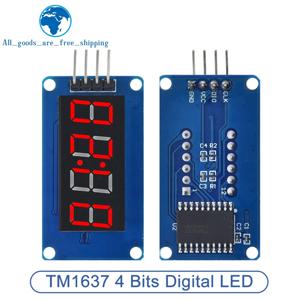 TZT LED 디스플레이 모듈, 아두이노 7 세그먼트, 4 비트, 0.36 인치 시계, 레드 양극 디지털 튜브, 4 직렬 드라이버 보드 팩, TM1637