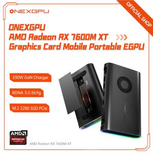 ONEXGPU AMD Radeon RX 7600M XT RDNA 3.0 GPU, 세계 1 휴대용 EGPU 그래픽 카드, 8G GDDR6 도크 확장, M.2 PCIE SSD Oculink