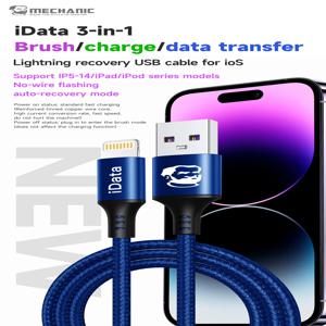 기계식 iData IOS 아이폰 아이패드 아이팟 복구 USB 케이블, 번개 복구 충전 데이터 전송 USB 케이블