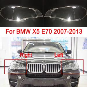 BMW X5 E70 2007-2013 용 자동차 전면 헤드라이트 커버 렌즈 투명 유리 헤드램프, 전등갓 램프 쉘 마스크