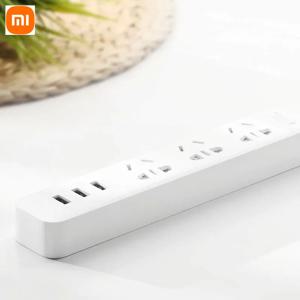 원래 Xiaomi 스마트 홈 전자 전원 스트립 소켓 빠른 충전 3 USB 3 소켓 스마트 홈 생활에 대 한 표준 플러그