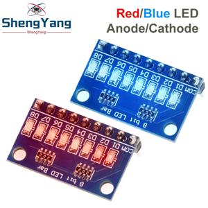 TZT LED 표시기 모듈 DIY 키트, 아두이노 나노 우노 라즈베리 파이 4 Nodemcu V3 용, 블루, 레드, 공통 양극, 음극, 3.3V, 5V, 8 비트