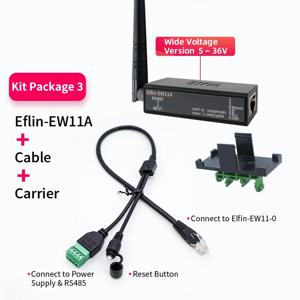 Elfin-EW11A 직렬 포트 RS485-WiFi 직렬 장치 서버 지원, TCP/IP 텔넷 모드버스 TCP 프로토콜 IOT 데이터 전송 변환기