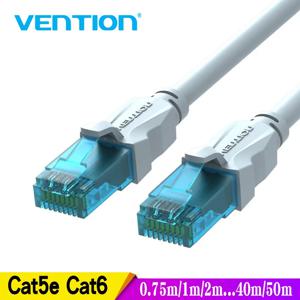 Vention-이더넷 케이블 Cat5e Lan 케이블, UTP CAT 6 RJ 45 네트워크 케이블 5M/10m/20m/40m 패치 코드 노트북 라우터 RJ45 CAT6 케이블