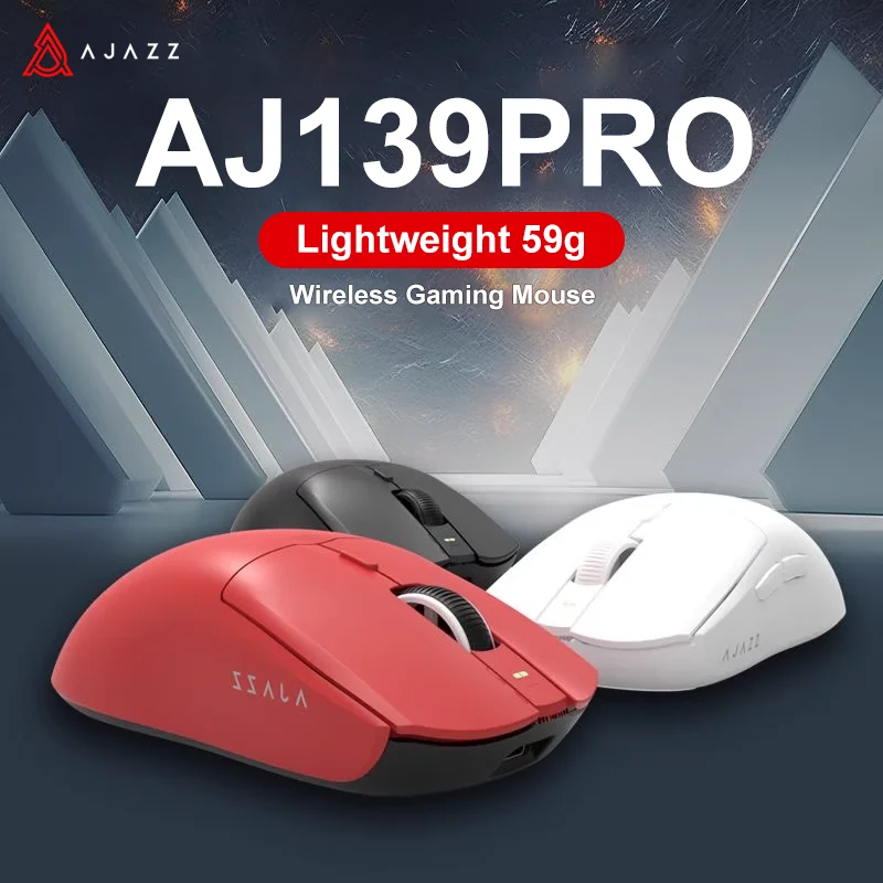 AJAZZ AJ199 MC/AJ139PRO/I309 무선 마우스, USB 리시버 게이머 26000DPI 6 버튼 마우스, PC 노트북용, 2.4GHz