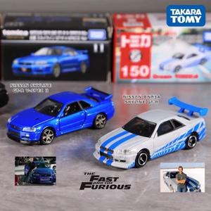 TOMY Fast & Furious 닛산 GTR R34 Skylin 합금 자동차 다이캐스트 및 장난감 차량, 어린이용 미니어처 스케일 모델 자동차