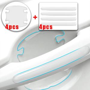 보이지 않는 투명 자동차 도어 핸들 볼 스크래치 보호 스티커, 실리콘 백미러 충돌 방지 보호 스트립