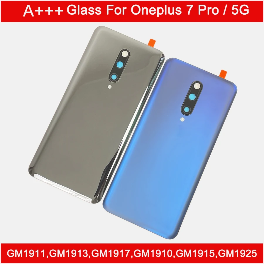 고릴라 글래스 5 후면 커버, OnePlus 7 Pro 배터리 커버, 후면 하우징 커버, 7 Pro 5G 후면 문짝 교체 케이스, A +++