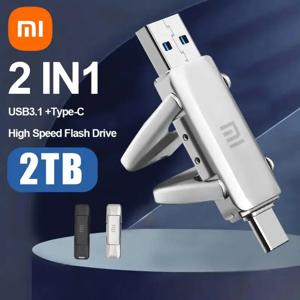 샤오미 2 인 1 USB 펜 드라이브, USB 3.1 TYPE-C 플래시 드라이브, OTG 휴대폰 메모리 스틱, 고속 USB 스틱 선물, 2TB, 1TB, 128GB