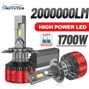 ACTVTCA 차량용 LED 전조등, 6000K 헤드램프, H1 LED, H11, H8, H3, HB3, 9005, HB4, 9006, 9007, 9008, H13, 9012, H9, 1700W, 2000000LM, H4, H7