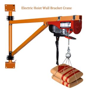 마이크로 전기 호이스트 200KG 크레인 수동 벽 회전 브래킷, 가정용 소형 리프팅 크레인 220V