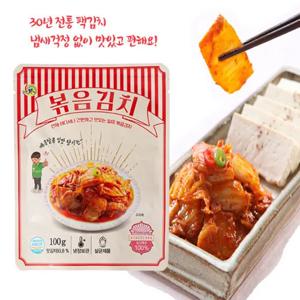 맛있게 볶은 일미 볶음김치100g(24팩) -여행 캠핑 반찬 도시락 냄새걱정끝