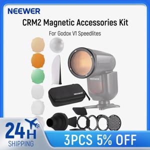 NEEWER CRM2 마그네틱 액세서리 키트, 라운드 헤드 플래시 Z1-C Z1-N Z1-S Z2-C Z2-N Z2-S, Godox V1 Speedlite와 호환 가능