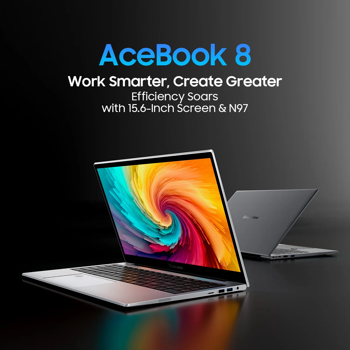 Blackview Acebook 8 노트북, 15.6 인치 Win 11 12 세대 인텔 코어 N97 프로세서, 16GB DDR4 512GB SSD, 5000mAh 배터리, 36W 충전