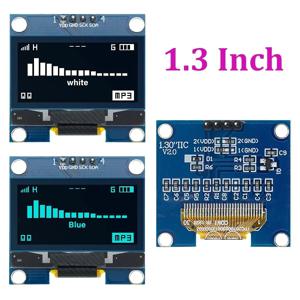 아두이노용 OLED LCD LED IIC I2C 통신 모듈, 1.3 인치 OLED 디스플레이 모듈, 화이트, 블루 컬러 드라이브 칩, SH1106, 128x64, 1.3 인치