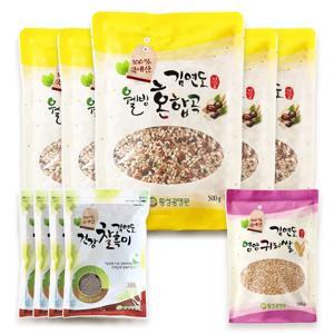 김연도 혼합곡 500g x 5봉+찰흑미 500g x 4봉+귀리 500g 국내산100%