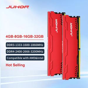 JUHOR 메모리 램, Udimm Dimm 데스크탑 메모리, DDR3 8G, 4G, 1866 1333, 1600MHz, DDR4 8G, 16G, 32G, 2666, 3200MHz