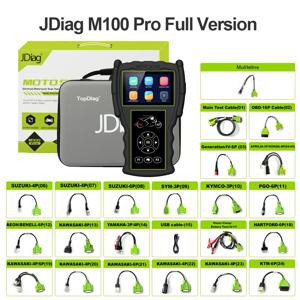 JDiag M100 Pro 오토바이 진단 스캐너, OBD2 오류 진단 도구, 오토바이 코드 리더, BMW 가와사키 야마하 스즈키 KTM용