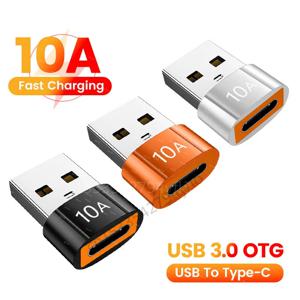 Olaf 맥북 샤오미 삼성용 OTG USB 3.0 C 타입 어댑터, 암 수 변환기, 고속 충전 데이터 전송, 10A