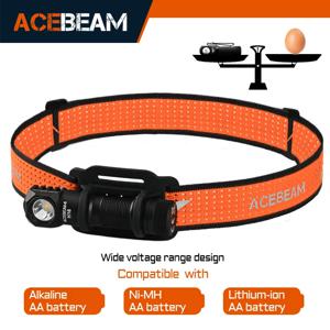 ACEBEAM H16 초경량 헤드램프, AA LED 직각 조명, EDC 손전등, 5000K CRI 90/6500K 1000 루멘