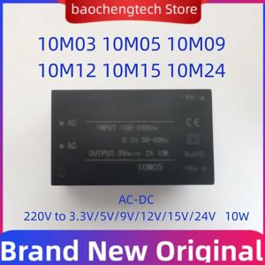 AC-DC 전원 모듈 절연 스위치, 전압 안정화, 220V-3.3V, 5V, 9 V, 15V, 24V, 10W, 10M03, 10M05, 10M09, 10M12, 10M15, 10M24