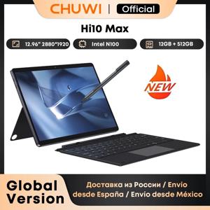 CHUWI Hi10 Max 태블릿 PC, 12.96 인치 3K 디스플레이, 코어 N100 노트북, 12GB RAM, 512GB ROM, 윈도우 11 태블릿, 2.4G, 5G 와이파이, 2 in 1