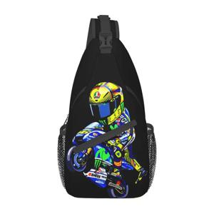 Moto-Gp Rossi 스피드 레이싱 슬링 체스트 백, 맞춤형 크로스 바디 숄더 배낭, 남성용 사이클링 캠핑 데이팩