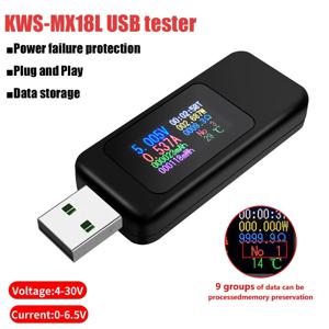 USB 테스터 DC 디지털 전압계, 전류 전압 계량기, 전압 전류계 감지기, 보조배터리 충전기 표시기, 10 in 1