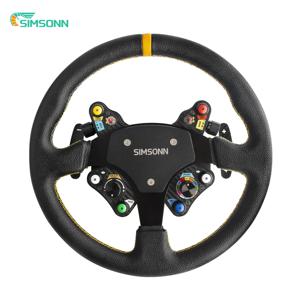 Simracing 스티어링 휠 컨트롤 PC 레이싱 휠, LED 단추 조이스틱, 게이밍 패들 시프터, 로지텍 G29 스러스트마스터 th8a 용