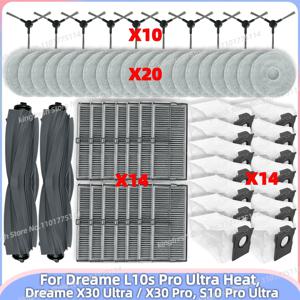 Dreame L10s Pro Ultra Heat, Dreame X30 Ultra / X30 Pro, Mova E30 Ultra용 청소기 부품 메인 롤러 사이드 브러시 헤파 필터 물걸레 천 먼지봉투