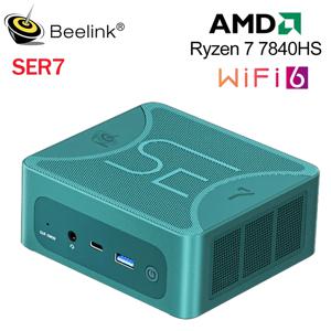 Beelink 게임용 컴퓨터, SER7 Ryzen7 7840HS, 최대 65W 미니 PC, DDR5 32GB SSD, 1T NVME SSD, Wifi6, VS SER6 프로 7735HS, SER 5800H