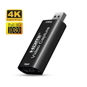 USB 2.0 비디오 캡처 카드, 4K HDMI 호환 비디오 그래버, 라이브 스트리밍 박스 녹화, PS4 XBOX 휴대폰 게임 DVD HD 카메라용