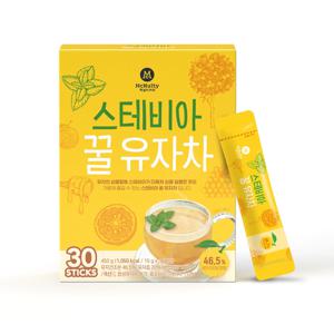 맥널티 스테비아 꿀 유자차 30개입