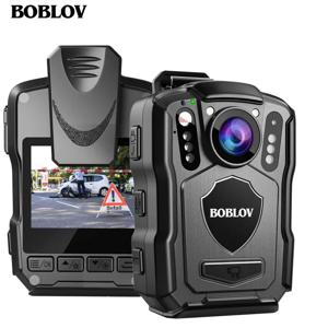 BOBLOV M5 미니 카메라, 4200mAh 배터리, 15 시간 녹화 경찰 바디 카메라, HD 1440P, 170 ° 각도 보안 소형 캠코더, 128G