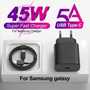 For 삼성 충전기용 USB C 고속 충전 케이블, PD 45W, For 삼성 갤럭시 S24, S23, S22, S21, S20 울트라 Fe 플러스, A54, A53, A52, A51